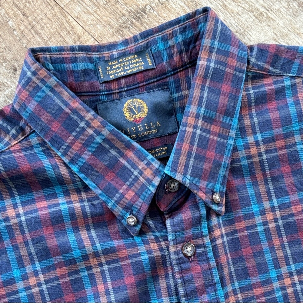 O’Connel’s x Viyella Sport Shirt in Blue Plaid - Picture 3 of 6